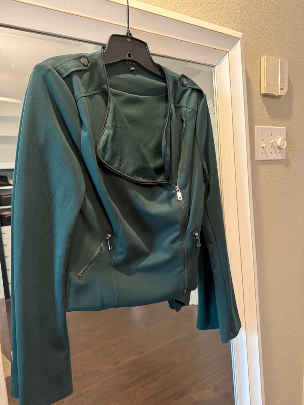 Entry Women’s Forest Green Asymmetrical Zip Jacket